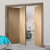 Bespoke Thrufold Pesaro Oak Flush Folding 2+1 Door