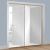 Bespoke Thrufold Verona White Primed Flush Folding 3+0 Door