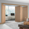 Four Folding Doors & Frame Kit - Belize Oak 3+1 - Prefinished