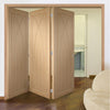 Bespoke Thrufold Pesaro Oak Flush Folding 3+0 Door - Prefinished