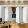 Bespoke Thrufold Pesaro White Primed Flush Folding 3+3 Door