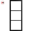 Room Divider - Handmade Eco-Urban® Manchester with Two Sides DD6306C - Clear Glass - Premium Primed - Colour & Size Options