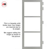 Room Divider - Handmade Eco-Urban® Manchester Door Pair DD6306F - Frosted Glass - Premium Primed - Colour & Size Options