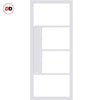 Room Divider - Handmade Eco-Urban® Boston Door Pair DD6311C - Clear Glass - Premium Primed - Colour & Size Options