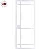 Room Divider - Handmade Eco-Urban® Leith with Two Sides DD6316C - Clear Glass - Premium Primed - Colour & Size Options