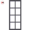 Bespoke Handmade Eco-Urban® Perth 8 Pane Double Evokit Pocket Door DD6318SG - Frosted Glass - Colour Options