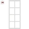 Urban Ultimate® Room Divider Perth 8 Pane Door DD6318C with Matching Side - Clear Glass - Colour & Height Options