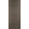 Sirius Tubular Stainless Steel Sliding Track & Alcaraz Chocolate Grey Double Door - Prefinished