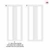 Urban Ultimate® Room Divider Avenue 2 Pane 1 Panel Door Pair DD6410F - Frosted Glass with Full Glass Sides - Colour & Size Options
