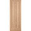 Double Sliding Door & Wall Track - Belize Oak Doors - Unfinished