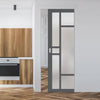 Bespoke Handmade Eco-Urban® Isla 6 Pane Single Absolute Evokit Pocket Door DD6429SG Frosted Glass - Colour Options