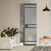 Bespoke Handmade Eco-Urban® Sheffield 5 Pane Single Absolute Evokit Pocket Door DD6312SG - Frosted Glass - Colour Options