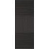 Single Sliding Door & Wall Track - Tres Charcoal Black Flush Door - Prefinished