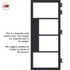 Urban Ultimate® Room Divider Boston 4 Pane Door Pair DD6311C with Matching Sides - Clear Glass - Colour & Height Options