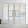 Room Divider - Handmade Eco-Urban® Breda with Two Sides DD6439C - Clear Glass - Premium Primed - Colour & Size Options