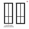 Urban Ultimate® Room Divider Bronx 4 Pane Door Pair DD6315T - Tinted Glass with Full Glass Sides - Colour & Size Options