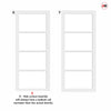 Urban Ultimate® Room Divider Brooklyn 4 Pane Door Pair DD6308T - Tinted Glass with Full Glass Sides - Colour & Size Options