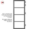 Urban Ultimate® Room Divider Brooklyn 4 Pane Door Pair DD6308C with Matching Sides - Clear Glass - Colour & Height Options