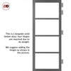 Urban Ultimate® Room Divider Brooklyn 4 Pane Door Pair DD6308F - Frosted Glass with Full Glass Sides - Colour & Size Options