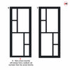 Urban Ultimate® Room Divider Cairo 6 Pane Door Pair DD6419C with Matching Sides - Clear Glass - Colour & Height Options