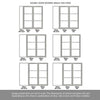 Room Divider - Handmade Eco-Urban® Manchester Door Pair DD6306F - Frosted Glass - Premium Primed - Colour & Size Options