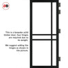 Urban Ultimate® Room Divider Glasgow 6 Pane Door Pair DD6314C with Matching Side - Clear Glass - Colour & Height Options