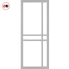 Handmade Eco-Urban® Glasgow 6 Pane Double Absolute Evokit Pocket Door DD6314SG - Frosted Glass - Colour & Size Options