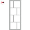 Handmade Eco-Urban® Kochi 8 Pane Double Absolute Evokit Pocket Door DD6415SG Frosted Glass - Colour & Size Options