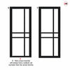 Urban Ultimate® Room Divider Glasgow 6 Pane Door Pair DD6314C with Matching Side - Clear Glass - Colour & Height Options