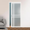 Bespoke Handmade Eco-Urban® Glasgow 6 Pane Single Evokit Pocket Door DD6314SG - Frosted Glass - Colour Options