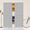 Handmade Eco-Urban® Glasgow 6 Panel Double Evokit Pocket Door DD6314 - Colour & Size Options