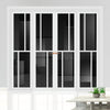 Urban Ultimate® Room Divider Hampton 4 Pane Door Pair DD6413T - Tinted Glass with Full Glass Sides - Colour & Size Options