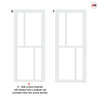 Urban Ultimate® Room Divider Hampton 4 Pane Door Pair DD6413T - Tinted Glass with Full Glass Sides - Colour & Size Options