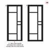 Urban Ultimate® Room Divider Isla 6 Pane Door Pair DD6429C with Matching Side - Clear Glass - Colour & Height Options