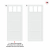 Urban Ultimate® Room Divider Lagos 3 Pane 3 Panel Door Pair DD6427F - Frosted Glass with Full Glass Sides - Colour & Size Options