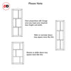 Milan 6 Panel Solid Wood Internal Door Pair UK Made DD6422 - Eco-Urban® Stormy Grey Premium Primed