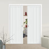 Handmade Eco-Urban® Malmo 4 Panel Double Evokit Pocket Door DD6401 - Colour & Size Options