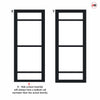 Urban Ultimate® Room Divider Malvan 4 Pane Door Pair DD6414C with Matching Sides - Clear Glass - Colour & Height Options