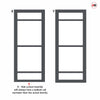 Urban Ultimate® Room Divider Malvan 4 Pane Door Pair DD6414T - Tinted Glass with Full Glass Sides - Colour & Size Options