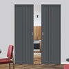 Handmade Eco-Urban® Melville 3 Panel Double Absolute Evokit Pocket Door DD6409 - Colour & Size Options