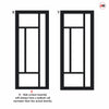 Urban Ultimate® Room Divider Morningside 5 Pane Door Pair DD6437F - Frosted Glass with Full Glass Sides - Colour & Size Options