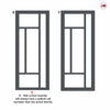 Urban Ultimate® Room Divider Morningside 5 Pane Door Pair DD6437C with Matching Side - Clear Glass - Colour & Height Options