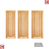 Double Sliding Door & Wagon Wheel Black Track - Norwich American Oak Veneer Door - Unfinished