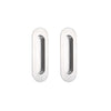 Four Pairs of Burbank 120mm Sliding Door Oval Flush Pulls - Satin Stainless Steel