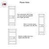 Bespoke Top Mounted Sliding Track & Solid Wood Door - Eco-Urban® Sheffield 5 Pane Door DD6312G - Clear Glass - Premium Primed Colour Options