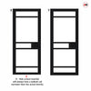 Urban Ultimate® Room Divider Sheffield 5 Pane Door Pair DD6312C with Matching Side - Clear Glass - Colour & Height Options