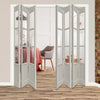 Seven Folding Door & Frame Kit - Eco-Urban® Staten 3 Pane 1 Panel DD6207C 4+3 - Clear Glass - Colour & Size Options