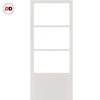 Handmade Eco-Urban® Staten 3 Pane 1 Panel Double Evokit Pocket Door DD6310G - Clear Glass - Colour & Size Options