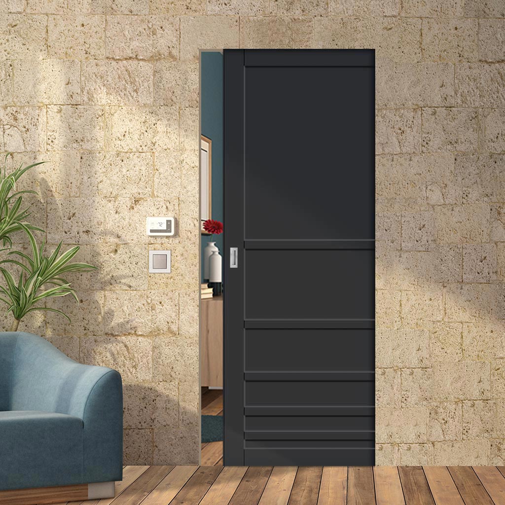 Handmade Eco-Urban® Stockholm 7 Panel Single Absolute Evokit Pocket Door DD6407 - Colour & Size Options