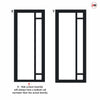 Urban Ultimate® Room Divider Suburban 4 Pane Door Pair DD6411T - Tinted Glass with Full Glass Sides - Colour & Size Options